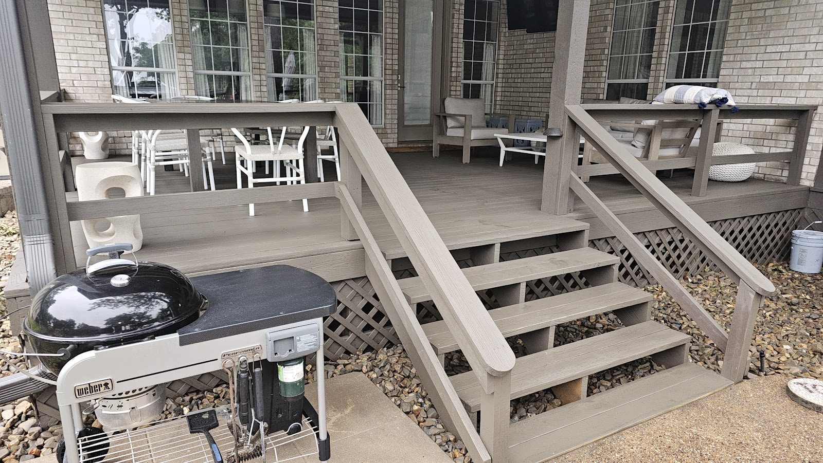 New deck stairs and landing
